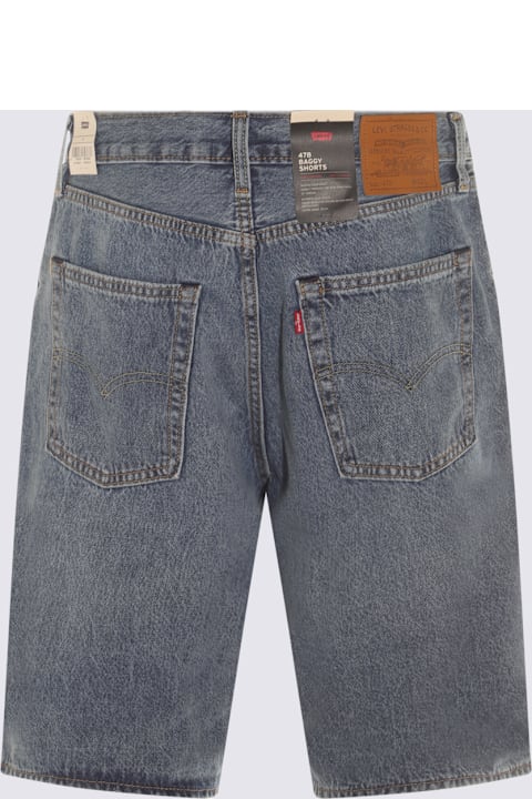 أدوات منزلية Levi's Grey Blue Cotton Denim 478 Shorts