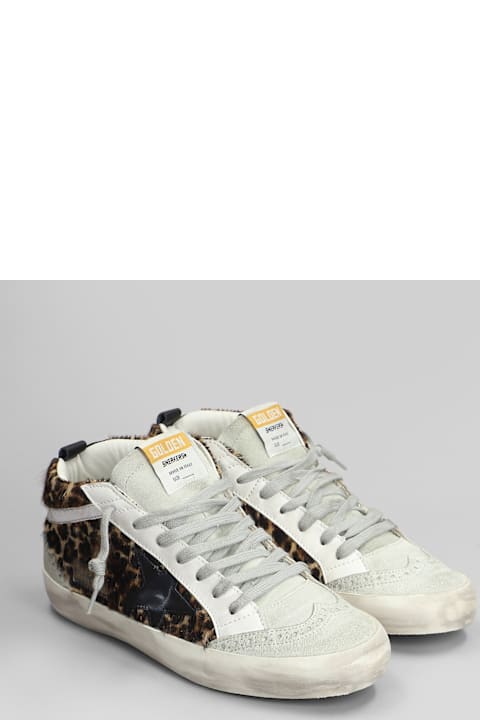 Homeware Golden Goose Mid Star Sneakers In Animalier Pony Skin