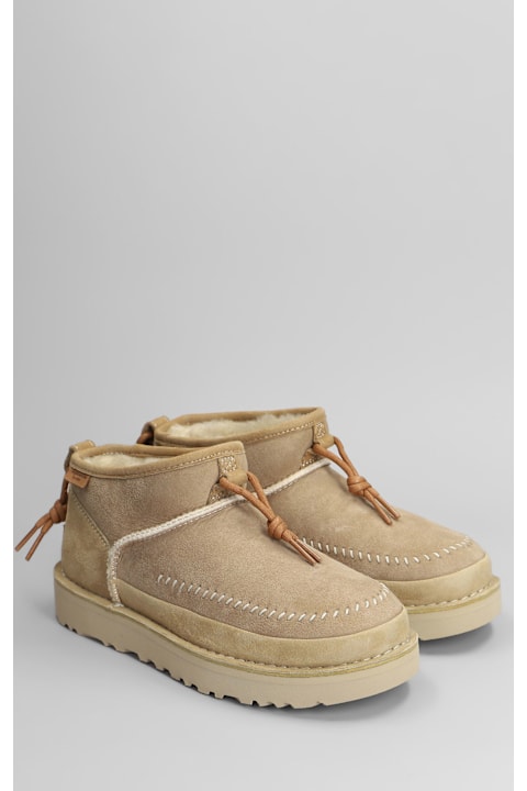 UGG for Women UGG Ultra Mini Crafted Low Heels Ankle Boots In Beige Suede