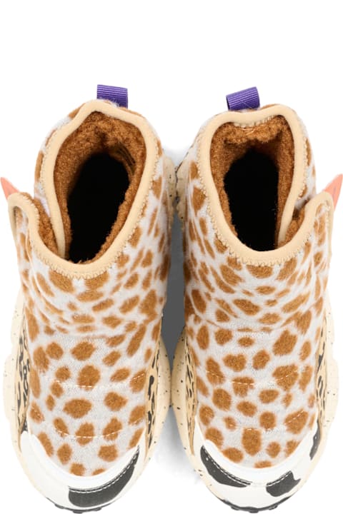 Flower Mountain for Men Flower Mountain Beige Ankle Boots For Kids With Print