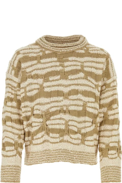 Bottega Veneta Sweaters for Men Bottega Veneta Embroidered Cotton Blend Sweater