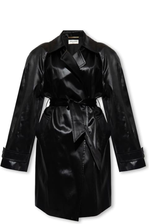 Coats & Jackets for Women Saint Laurent Belted Trench Coat