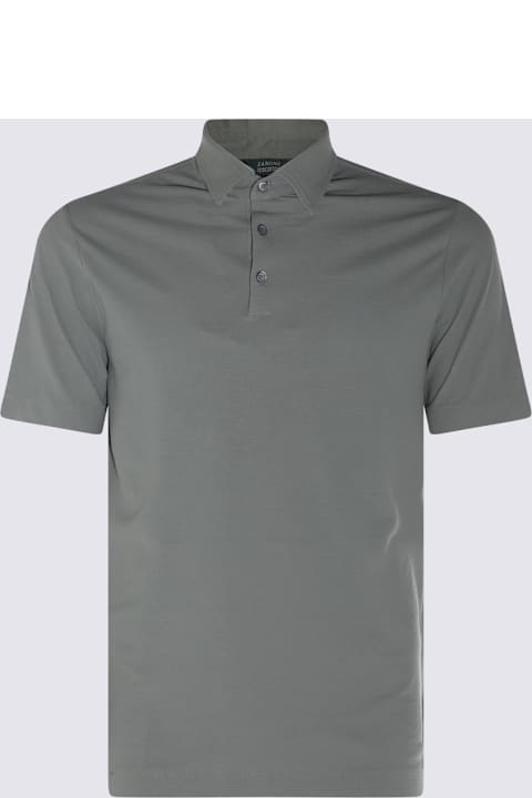 Zanone Clothing for Men Zanone Dark Grey Cotton Polo Shirt