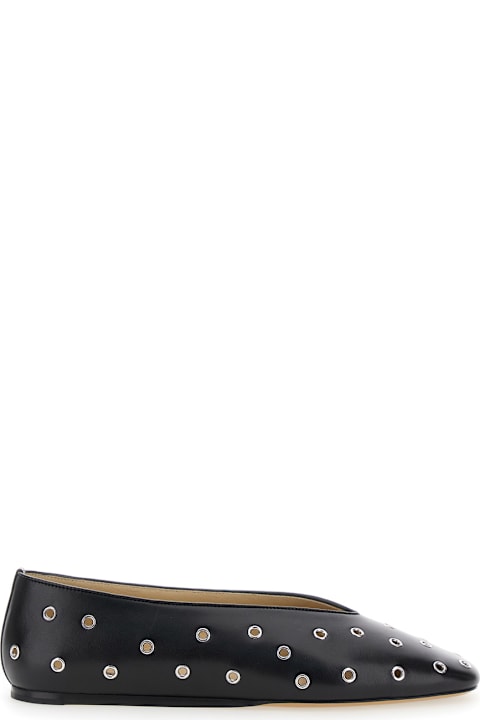 Homeware Le Monde Beryl 
regency
 Black Ballerinas With Eyelets In Leather Woman