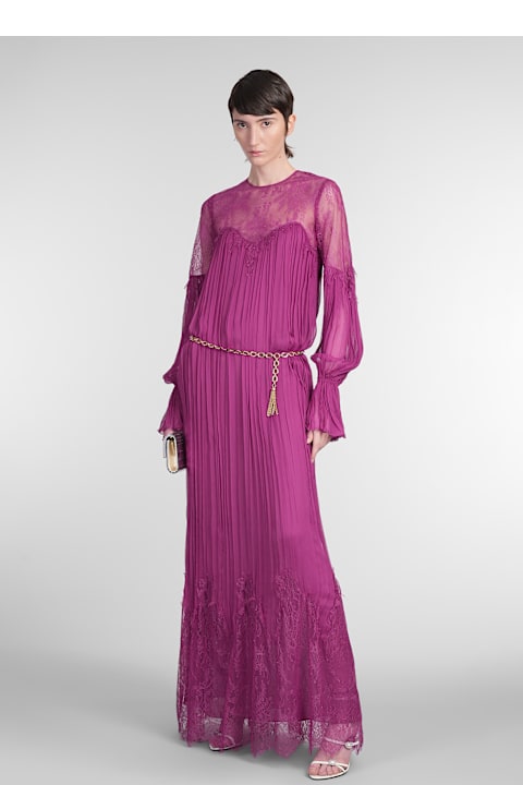 Costarellos Dresses for Women Costarellos Renia Dress Woman In Viola Silk