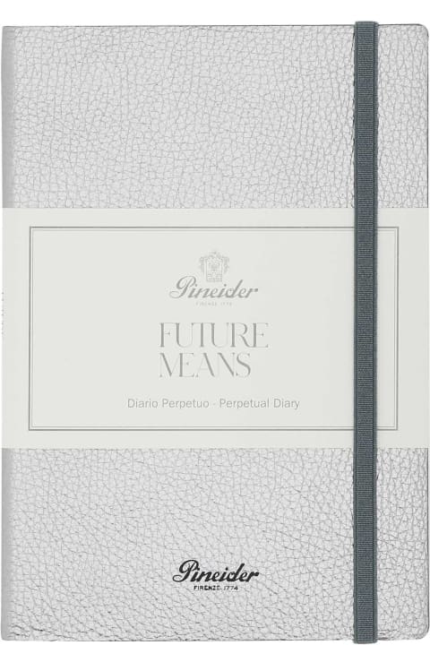 インテリア Pineider Silver Leather Future Means Diary