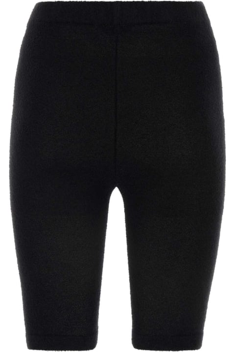 Clothing for Women Balenciaga Black Stretch Terry Fabric Leggings