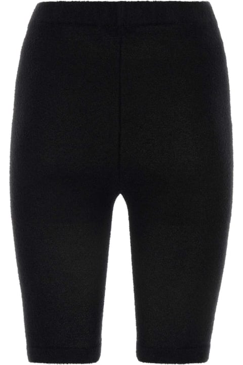 Fashion for Women Balenciaga Black Stretch Terry Fabric Leggings