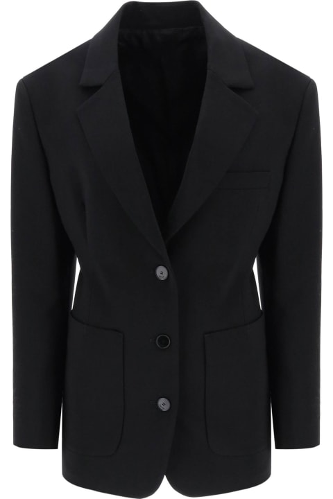Coats & Jackets for Women Lanvin Stretch Wool Waisted Blazer