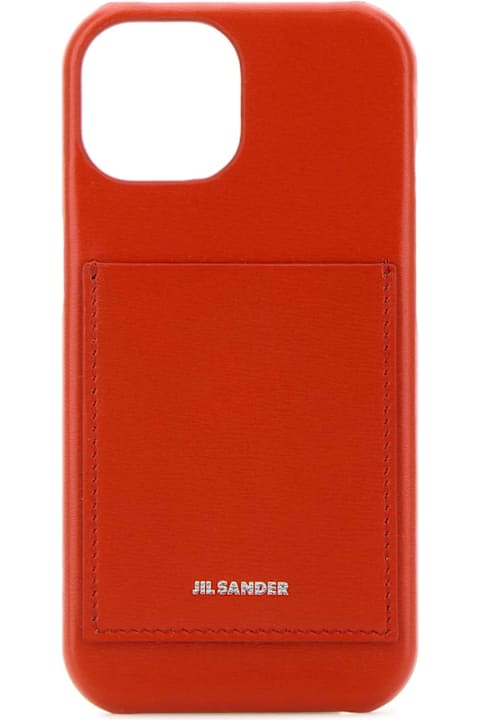 ウィメンズ デジタルアクセサリー Jil Sander Red Leather Iphone 15 Cover
