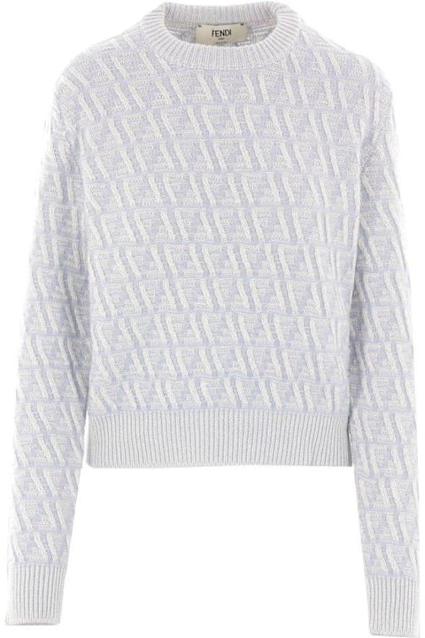 أدوات منزلية Fendi Monogrammed Crewneck Knitted Jumper