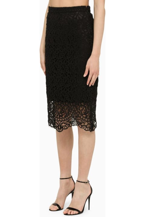 Burberry for Women Burberry Black Lace Pencil Skirt