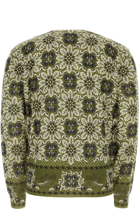 Etro Sweaters for Men Etro Floral Pattern Knitted Jumper
