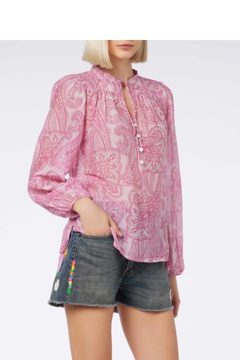 Homeware MC2 Saint Barth Woman Silk Voile Paisley Blouse Harper