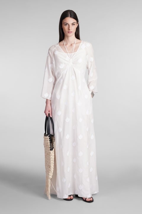 ウィメンズ Holy Caftanのワンピース＆ドレス Holy Caftan Aminia Lev Dress In White Cotton