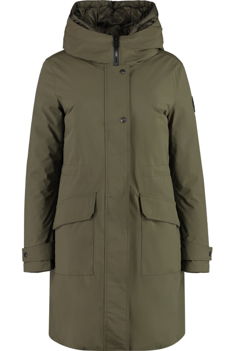 Woolrich Coats & Jackets for Women Woolrich Military Technical Fabric Parka With Internal Removable Down Jacket
