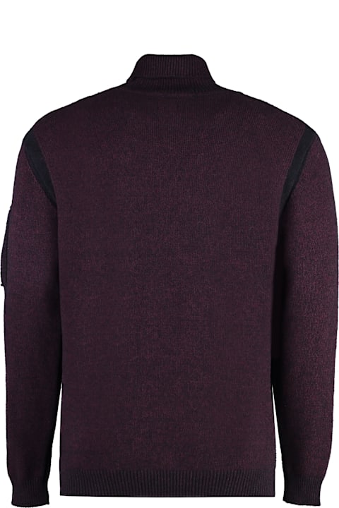 سترات لـ القسم الرجالي C.P. Company Long Sleeve Wool Turtleneck Sweater