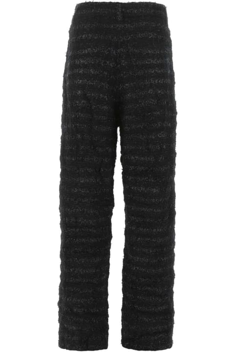 Fashion for Women Balenciaga Black Tweed Wide-leg Pant