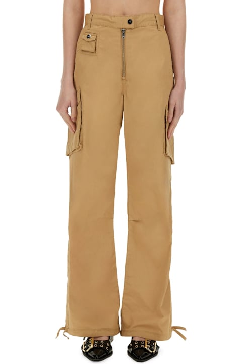 Ganni for Women Ganni Cotton Twill Cargo Pants