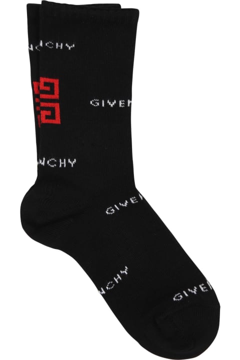 Fashion for Boys Givenchy Black Socks For Boy With Logo