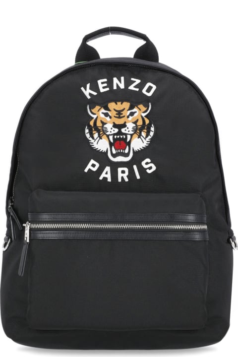Kenzo Backpacks for Men Kenzo Logo Embroidery Backpack