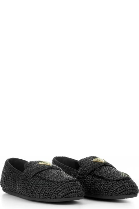 Sneakers for Women Prada Slip On Moccasin In Woven Fabric