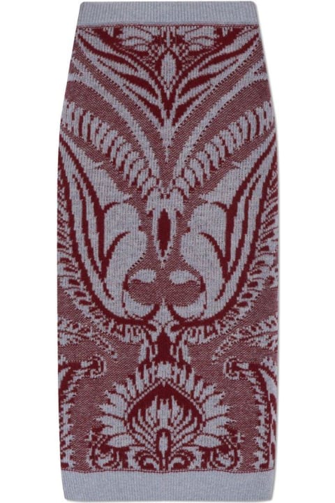 Etro Skirts for Women Etro Pattern Intarsia-knit Midi Skirt