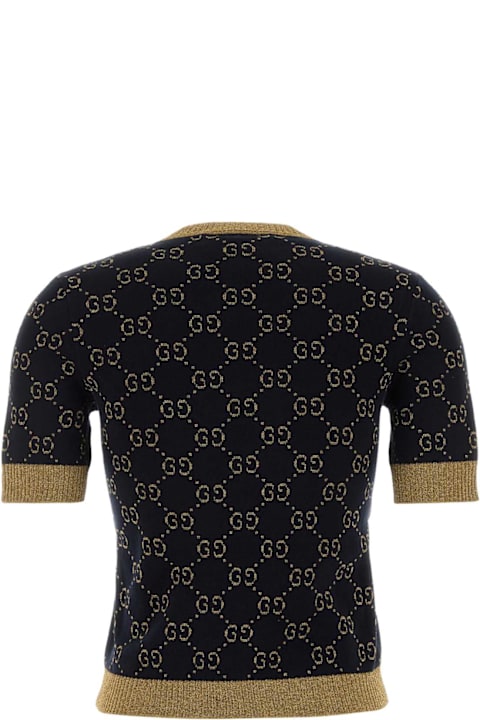Gucci Embroidered Cotton Blend Sweater