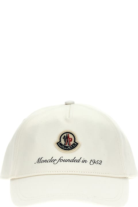 Hats for Men Moncler Logo Patch Cap