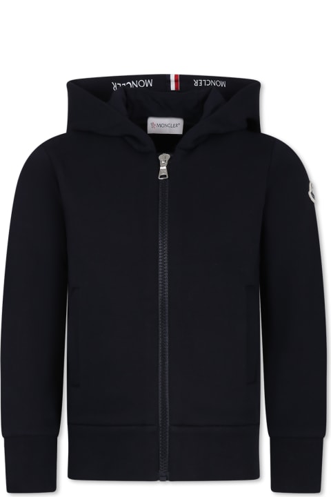 Homeware Moncler Blue Sweatshirt For Kids With Logo