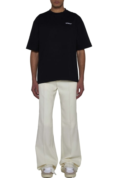 Off-White Topwear for Men Off-White Black Cotton T-shirt