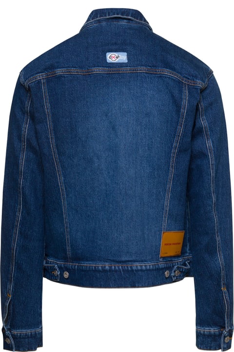 メンズ HERON PRESTONのコート＆ジャケット HERON PRESTON Blue Ex-ray Denim Jacket In Cotton Blend Man