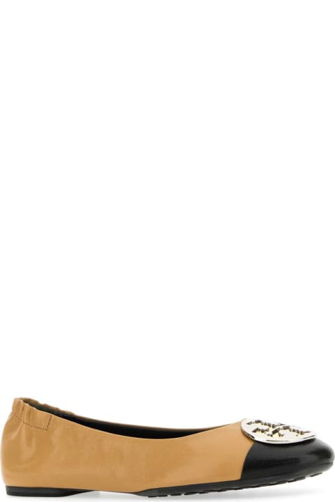 Tory Burch Flat Shoes for Women Tory Burch Camel Nappa Leather Claire Ballerinas