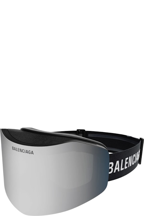 Balenciaga Eyewear for Kids Balenciaga Eyewear Balenciaga Bb0379s Ski Mask - Black / Silver Sunglasses