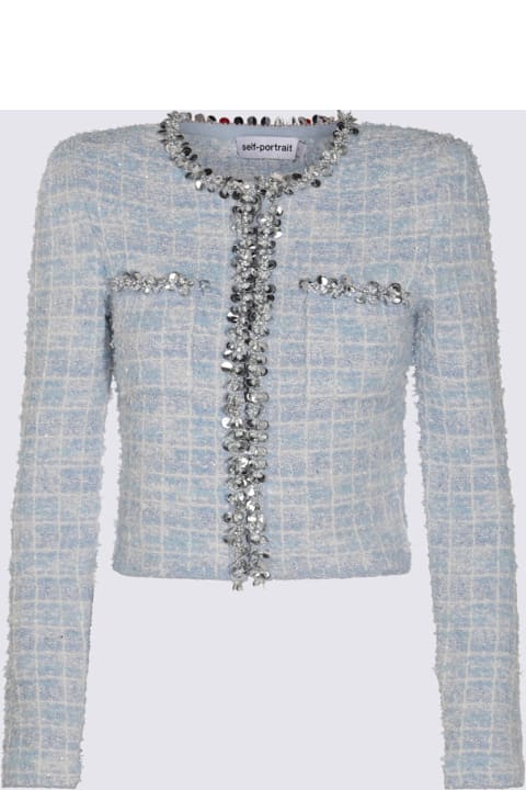 self-portrait Sweaters for Women self-portrait Blue Knitwear