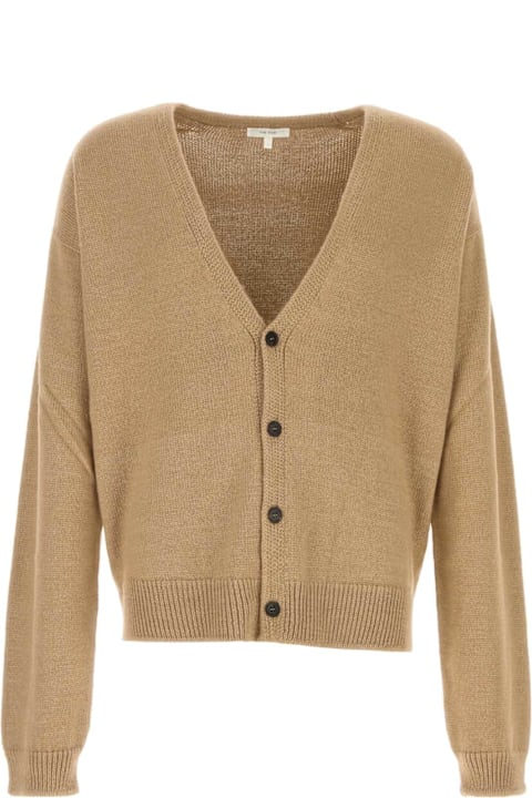 Quiet Luxury for Men The Row Camel Alpaca Blend Sheldon Cardigan