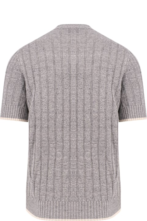 Brunello Cucinelli Sweaters for Men Brunello Cucinelli Cotton And Linen Ribbed Sweater