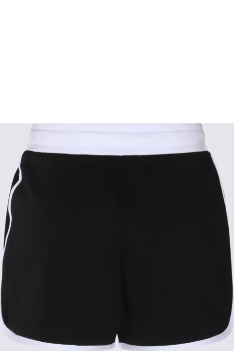 Pants & Shorts for Women Dolce & Gabbana Black And White Cotton Blend Track Shorts