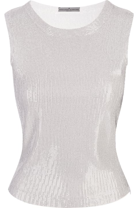 Ermanno Scervino Coats & Jackets for Women Ermanno Scervino Tank Top With Crystals