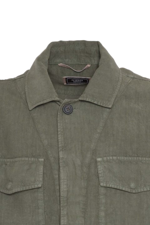 Peserico Coats & Jackets for Men Peserico Military Green Outwear