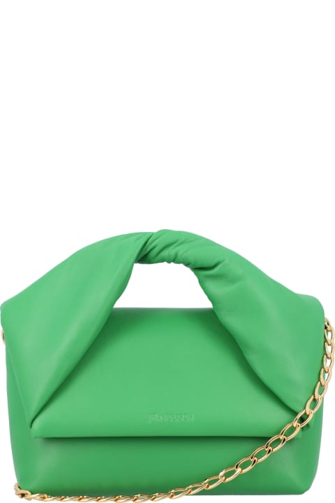 J.W. Anderson Totes for Women J.W. Anderson Twister Green Leather Bag