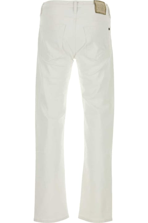 Incotex الملابس لـ القسم الرجالي Incotex White Stretch Denim Jeans