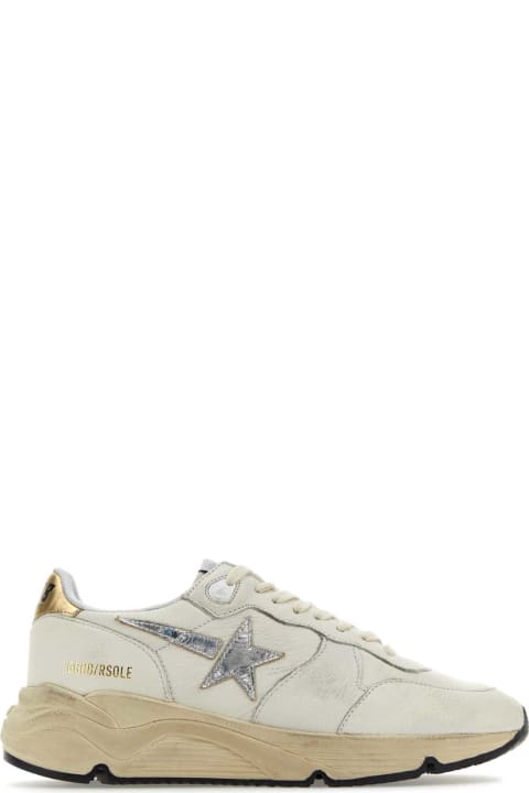 Fashion for Women Golden Goose Ivory Leather Running Sole Sneakers