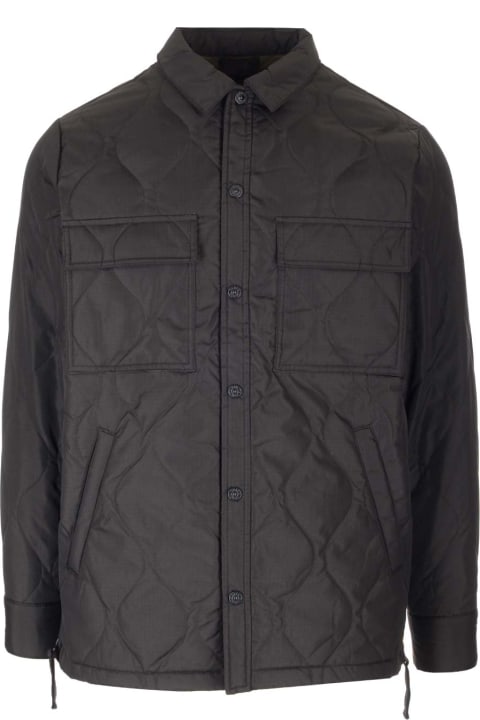 Taion Coats & Jackets for Men Taion Black Quilted Overshirt