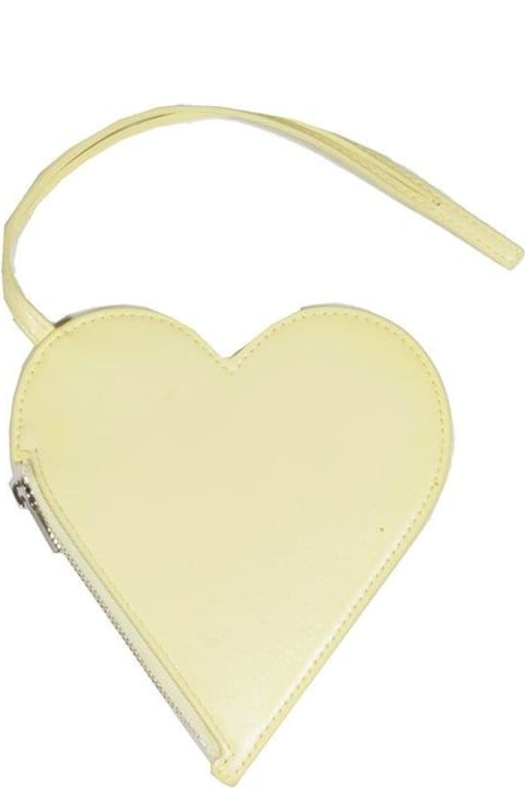 Jil Sander Clutches for Women Jil Sander Carmine Heart-shaped Zipped Pouch