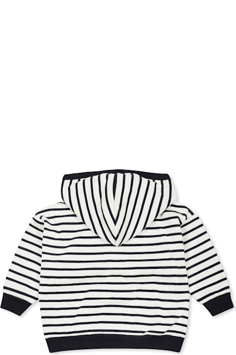 Petit Bateau Sweaters & Sweatshirts for Baby Girls Petit Bateau White Sweatshirt For Babykids With Logo