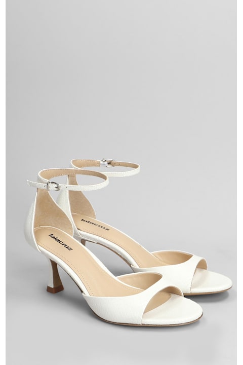 Homeware Lola Cruz Petrina Sandals In White Leather