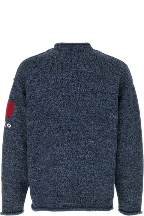 Polo Ralph Lauren for Kids Polo Ralph Lauren Melange Blue Cotton Oversize Sweater