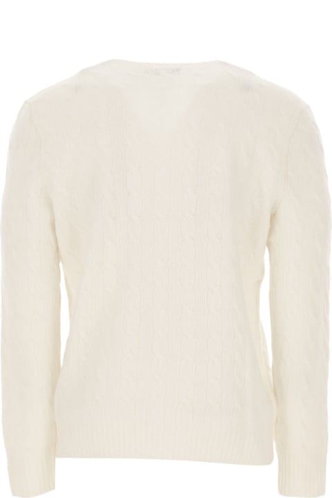 Homeware Polo Ralph Lauren Cream White Wool-cashmere Blend Jumper