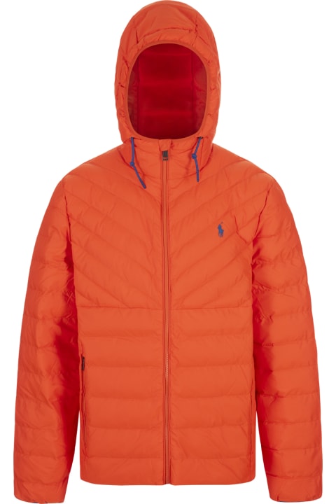 メンズ Polo Ralph Laurenのコート＆ジャケット Polo Ralph Lauren Orange Foldable Water Repellent Jacket